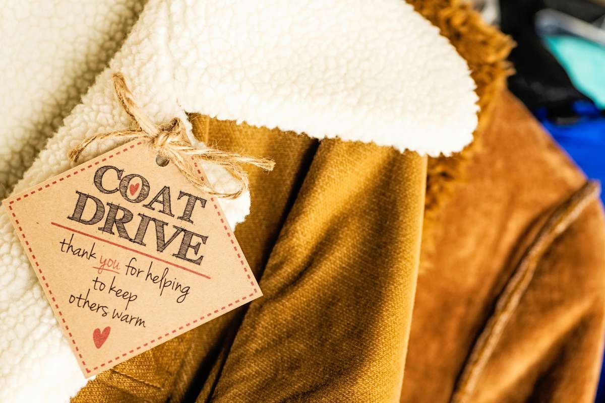 photo of a winter coat for a coat drive for the local girls' home.
